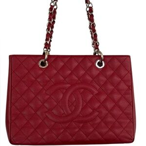 Chanel Grand Shopping Tote With Silver Hardware